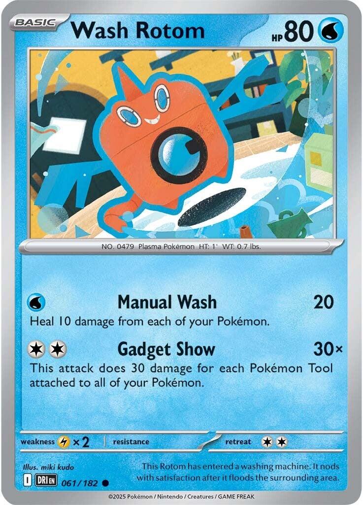 Wash Rotom (061/182) [Scarlet & Violet: Destined Rivals] - Pokémon - Card Brawlers | Quebec | Canada |