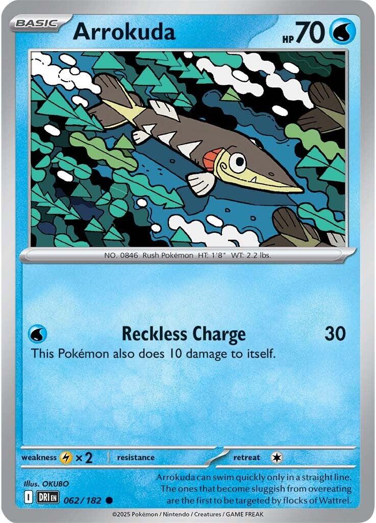 Arrokuda (062/182) [Scarlet & Violet: Destined Rivals] - Pokémon - Card Brawlers | Quebec | Canada |
