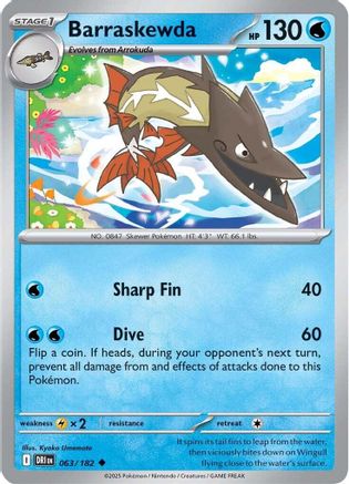 Barraskewda (063/182) [Scarlet & Violet: Destined Rivals] - Pokémon - Card Brawlers | Quebec | Canada |