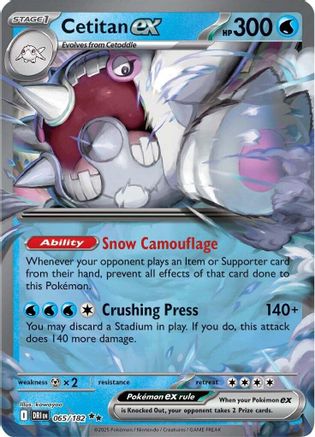 Cetitan ex (065/182) [Scarlet & Violet: Destined Rivals] - Pokémon - Card Brawlers | Quebec | Canada |