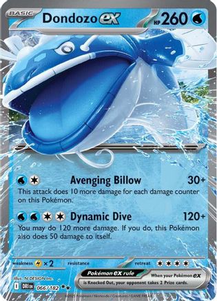 Dondozo ex (066/182) [Scarlet & Violet: Destined Rivals] - Pokémon - Card Brawlers | Quebec | Canada |