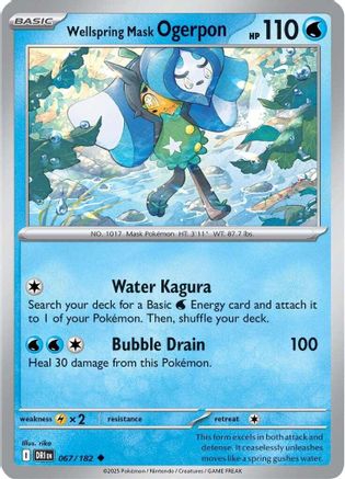 Wellspring Mask Ogerpon (067/182) [Scarlet & Violet: Destined Rivals] - Pokémon - Card Brawlers | Quebec | Canada |