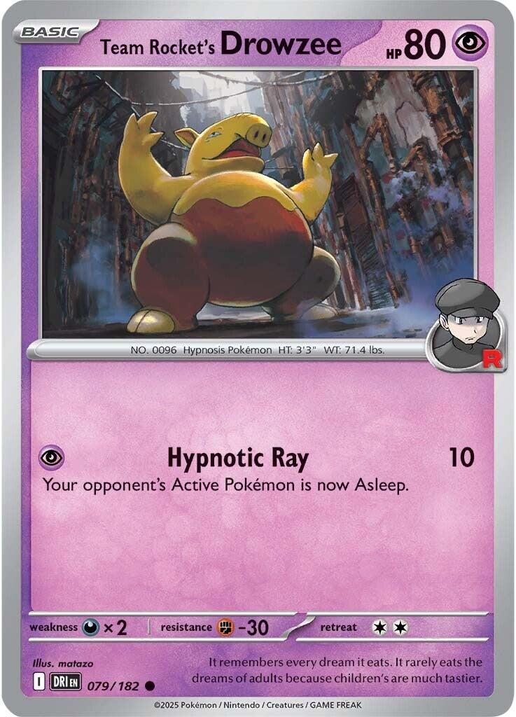 Team Rocket's Drowzee (079/182) [Scarlet & Violet: Destined Rivals] - Pokémon - Card Brawlers | Quebec | Canada |