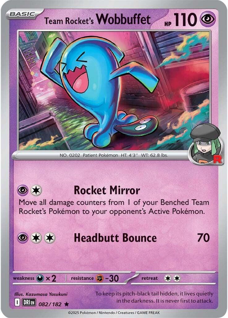 Team Rocket's Wobbuffet (082/182) [Scarlet & Violet: Destined Rivals] - Pokémon - Card Brawlers | Quebec | Canada |