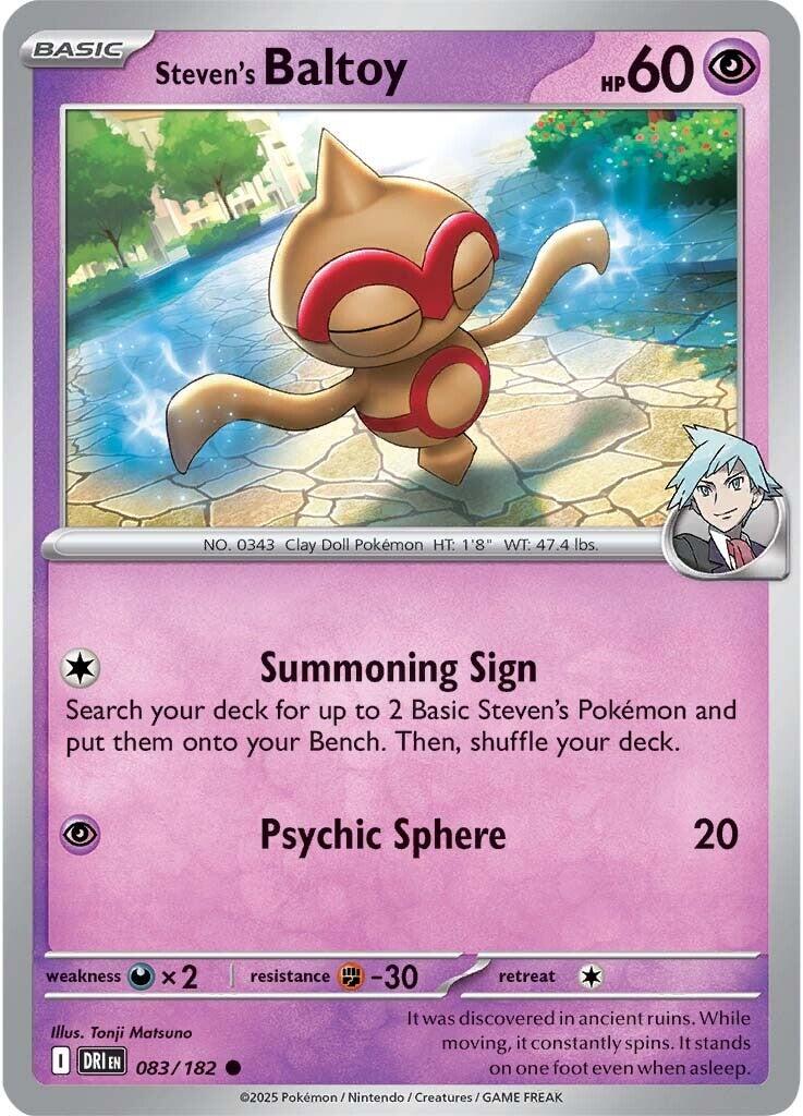 Steven's Baltoy (083/182) [Scarlet & Violet: Destined Rivals] - Pokémon - Card Brawlers | Quebec | Canada |