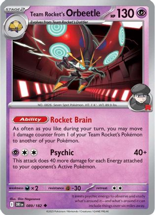 Team Rocket's Orbeetle (089/182) [Scarlet & Violet: Destined Rivals] - Pokémon - Card Brawlers | Quebec | Canada |
