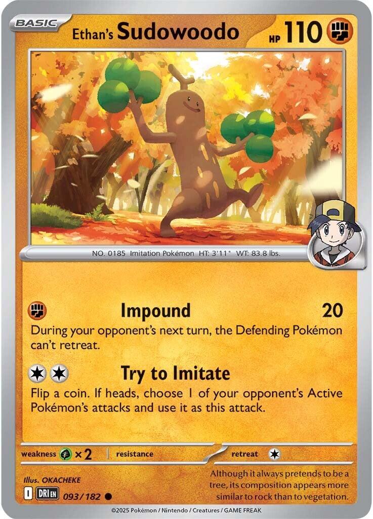Ethan's Sudowoodo (093/182) [Scarlet & Violet: Destined Rivals] - Pokémon - Card Brawlers | Quebec | Canada |
