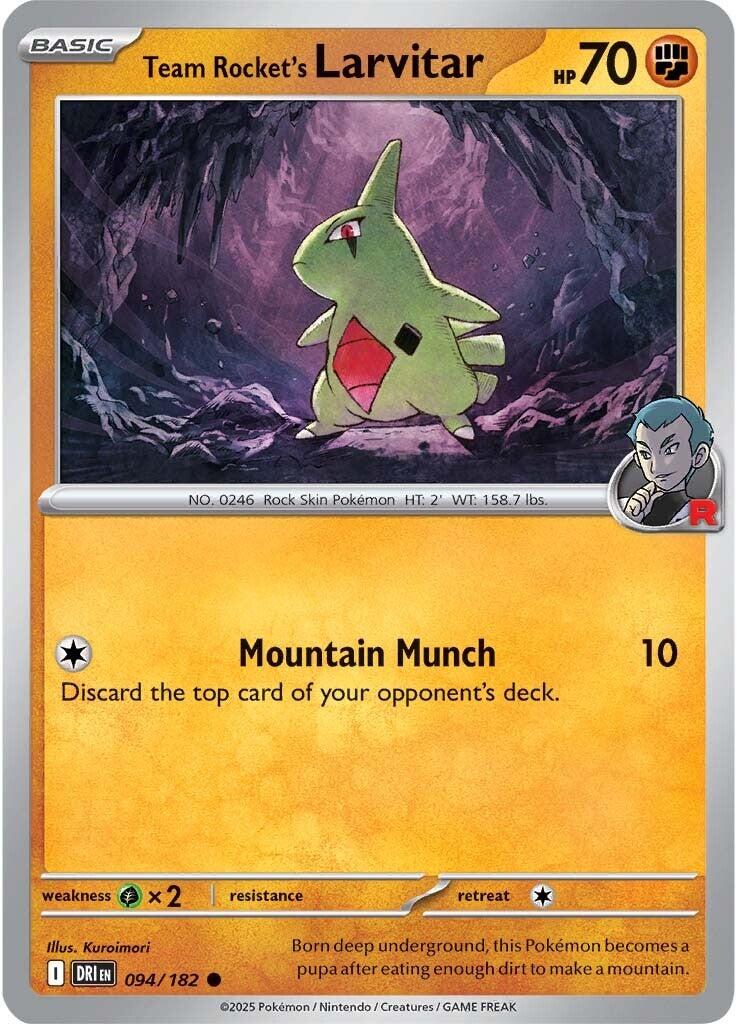 Team Rocket's Larvitar (094/182) [Scarlet & Violet: Destined Rivals] - Pokémon - Card Brawlers | Quebec | Canada |