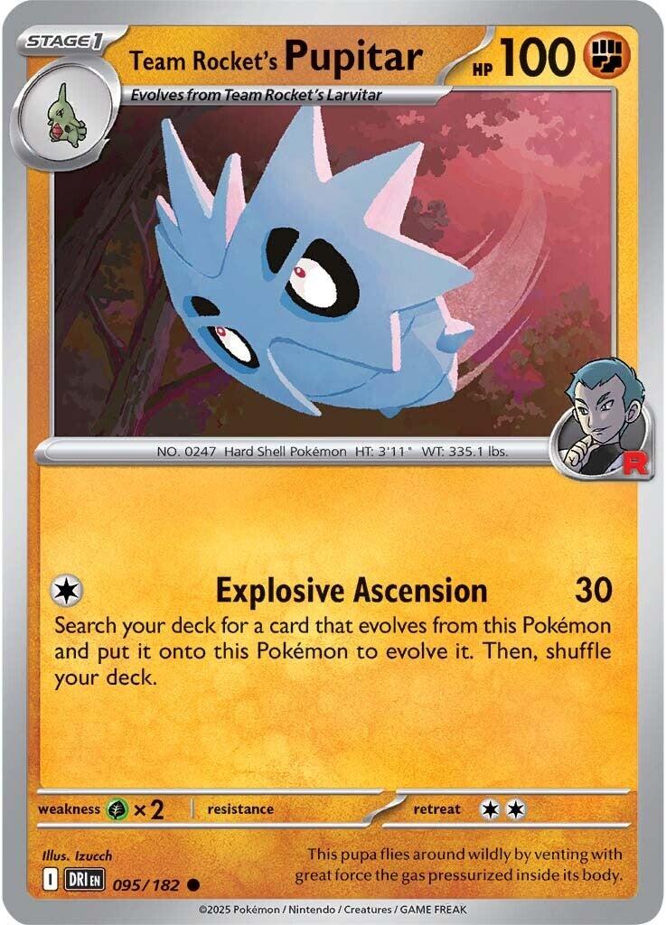 Team Rocket's Pupitar (095/182) [Scarlet & Violet: Destined Rivals] - Pokémon - Card Brawlers | Quebec | Canada |