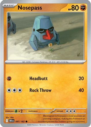 Nosepass (097/182) [Scarlet & Violet: Destined Rivals] - Pokémon - Card Brawlers | Quebec | Canada |