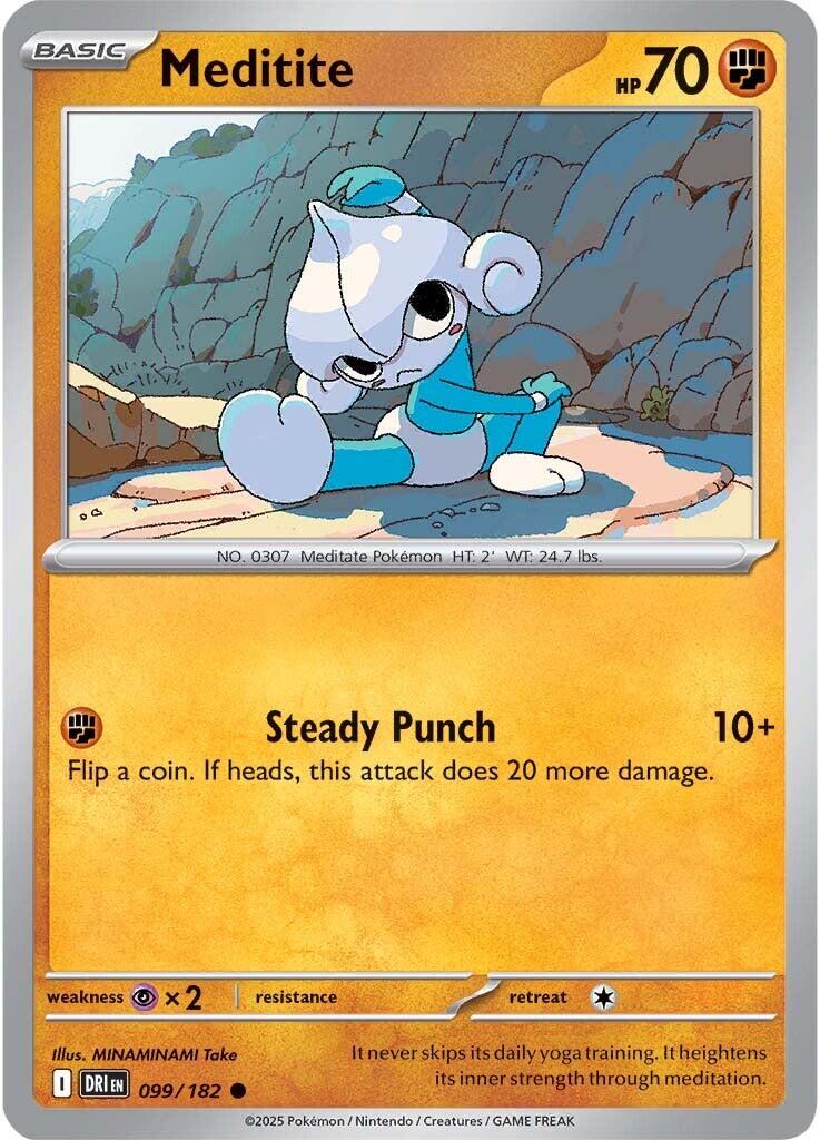 Meditite (099/182) [Scarlet & Violet: Destined Rivals] - Pokémon - Card Brawlers | Quebec | Canada |