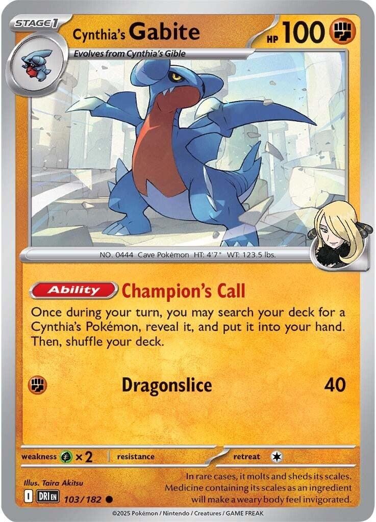 Cynthia's Gabite (103/182) [Scarlet & Violet: Destined Rivals] - Pokémon - Card Brawlers | Quebec | Canada |