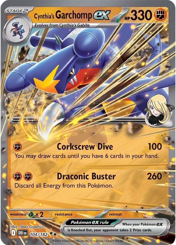 Cynthia's Garchomp ex (104/182) [Scarlet & Violet: Destined Rivals] - Pokémon - Card Brawlers | Quebec | Canada |