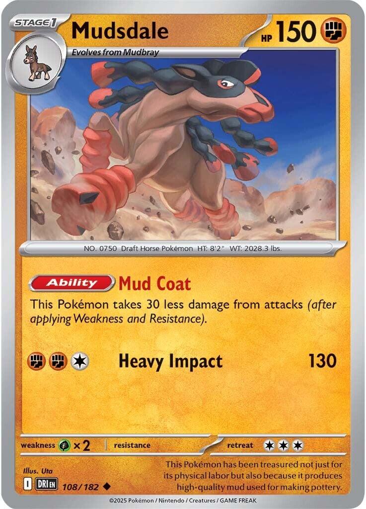 Mudsdale (108/182) [Scarlet & Violet: Destined Rivals] - Pokémon - Card Brawlers | Quebec | Canada |