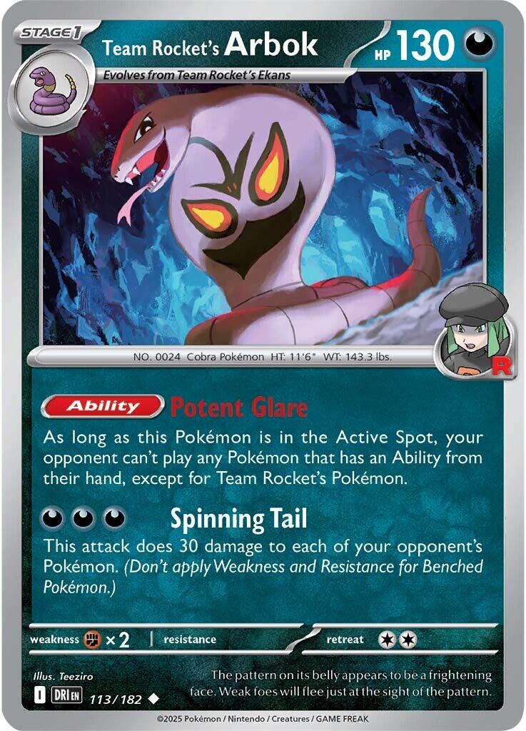Team Rocket's Arbok (113/182) [Scarlet & Violet: Destined Rivals] - Pokémon - Card Brawlers | Quebec | Canada |