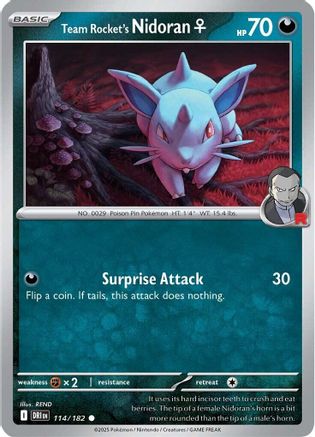 Team Rocket's Nidoran (114/182) [Scarlet & Violet: Destined Rivals] - Pokémon - Card Brawlers | Quebec | Canada |