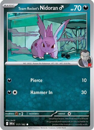 Team Rocket's Nidorand (117/182) [Scarlet & Violet: Destined Rivals] - Pokémon - Card Brawlers | Quebec | Canada |