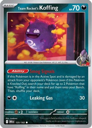 Team Rocket's Koffing (125/182) [Scarlet & Violet: Destined Rivals] - Pokémon - Card Brawlers | Quebec | Canada |