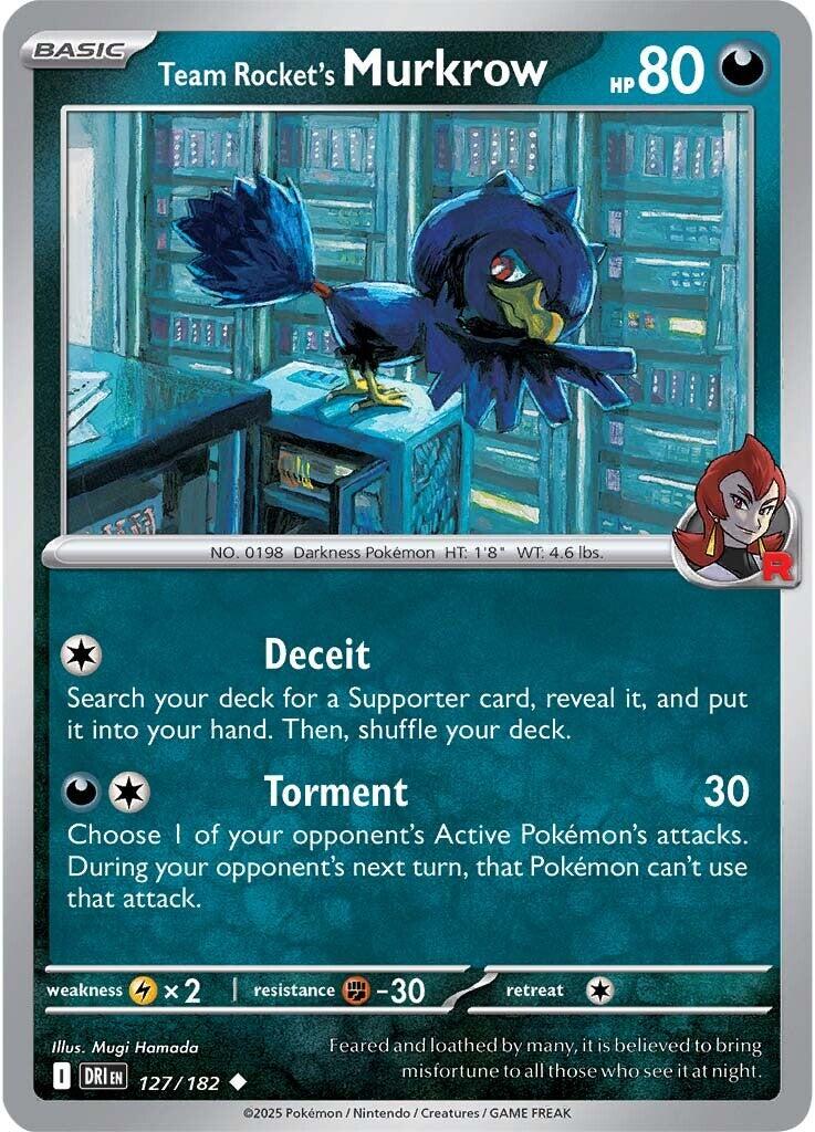 Team Rocket's Murkrow (127/182) [Scarlet & Violet: Destined Rivals] - Pokémon - Card Brawlers | Quebec | Canada |