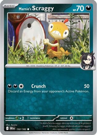 Marnie's Scraggy (132/182) [Scarlet & Violet: Destined Rivals] - Pokémon - Card Brawlers | Quebec | Canada |
