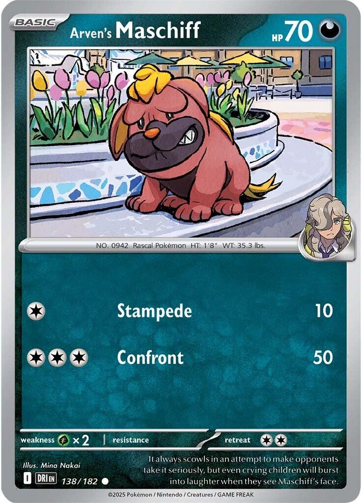 Arven's Maschiff (138/182) [Scarlet & Violet: Destined Rivals] - Pokémon - Card Brawlers | Quebec | Canada |
