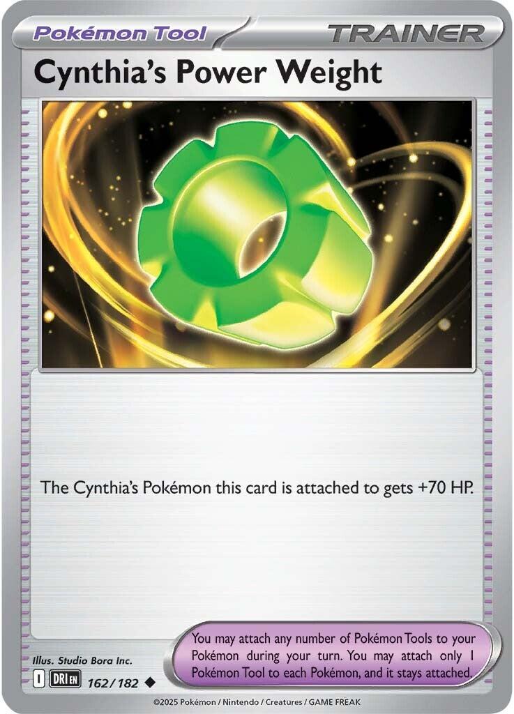 Cynthia's Power Weight (162/182) [Scarlet & Violet: Destined Rivals] - Pokémon - Card Brawlers | Quebec | Canada |