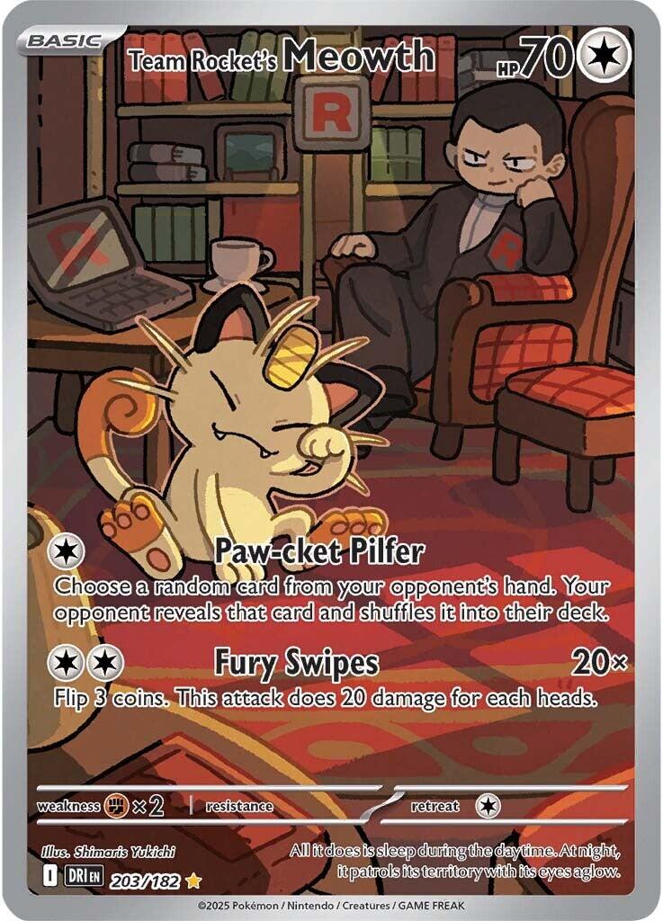 Team Rocket's Meowth (203/182) [Scarlet & Violet: Destined Rivals] - Pokémon - Card Brawlers | Quebec | Canada |