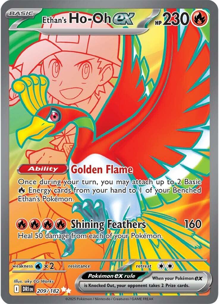 Ethan's Ho-Oh ex (209/182) [Scarlet & Violet: Destined Rivals] - Pokémon - Card Brawlers | Quebec | Canada |