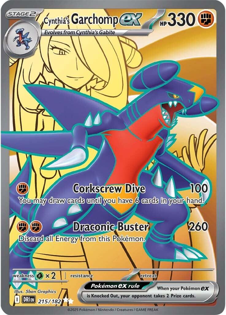Cynthia's Garchomp ex (215/182) [Scarlet & Violet: Destined Rivals] - Pokémon - Card Brawlers | Quebec | Canada |