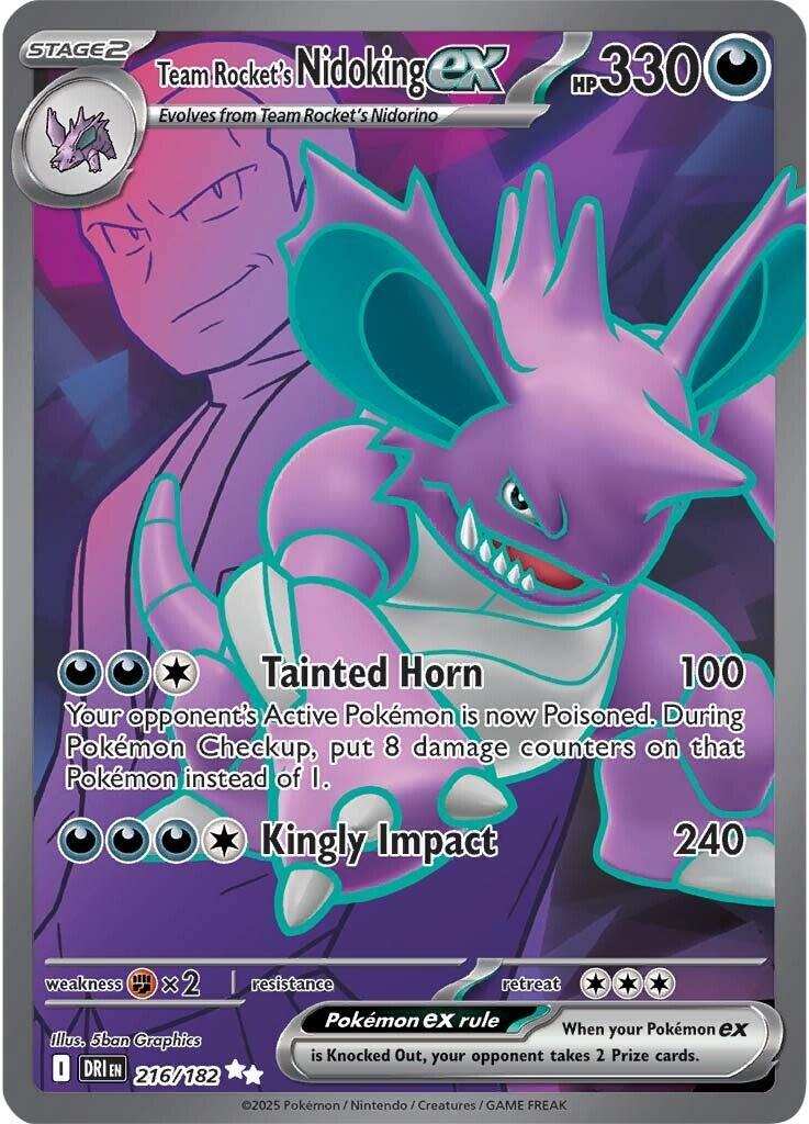 Team Rocket's Nidoking ex (216/182) [Scarlet & Violet: Destined Rivals] - Pokémon - Card Brawlers | Quebec | Canada |