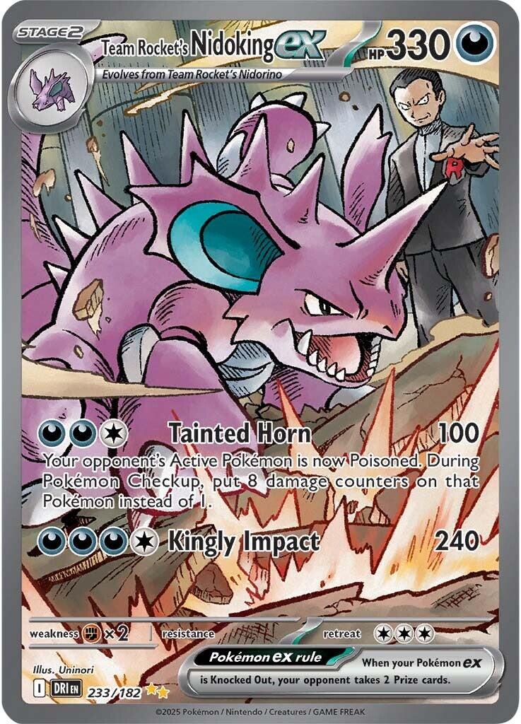Team Rocket's Nidoking ex (233/182) [Scarlet & Violet: Destined Rivals] - Pokémon - Card Brawlers | Quebec | Canada |