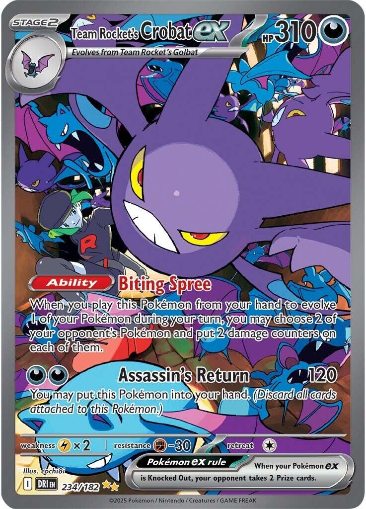 Team Rocket's Crobat ex (234/182) [Scarlet & Violet: Destined Rivals] - Pokémon - Card Brawlers | Quebec | Canada |