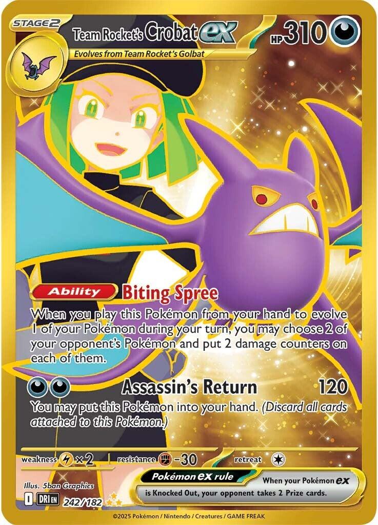 Team Rocket's Crobat ex (242/182) [Scarlet & Violet: Destined Rivals] - Pokémon - Card Brawlers | Quebec | Canada |