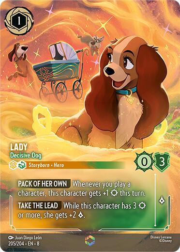 Lady - Decisive Dog (Enchanted) (205/204) [Reign of Jafar] - Disney - Card Brawlers | Quebec | Canada |