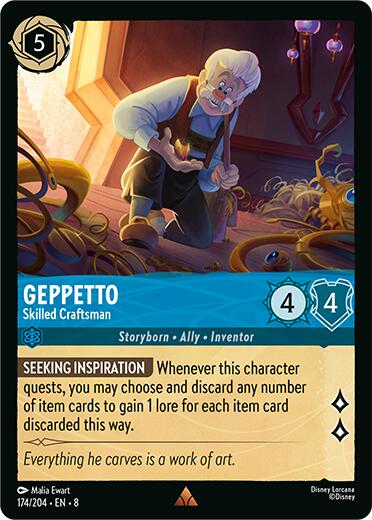 Geppetto – Skilled Craftsman (174/204) [Reign of Jafar] - Disney - Card Brawlers | Quebec | Canada |