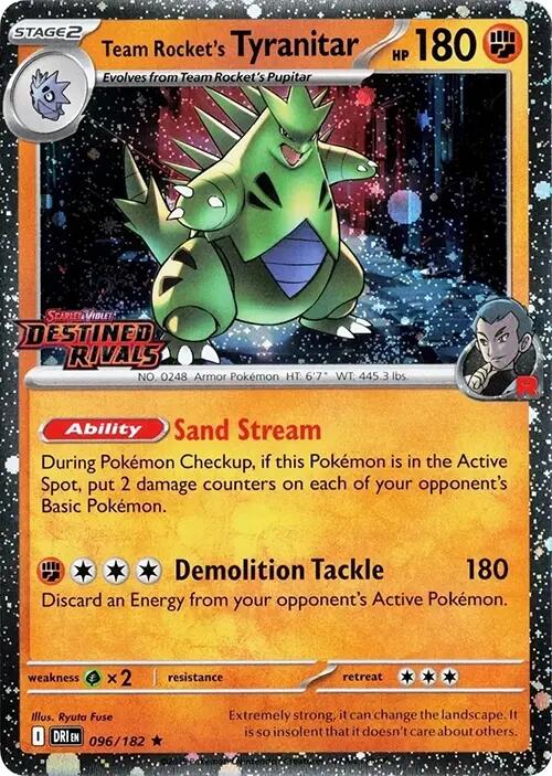 Team Rocket's Tyranitar (096/182) (Destined Rivals Stamp) [Scarlet & Violet: Destined Rivals] - Pokémon - Card Brawlers | Quebec | Canada |