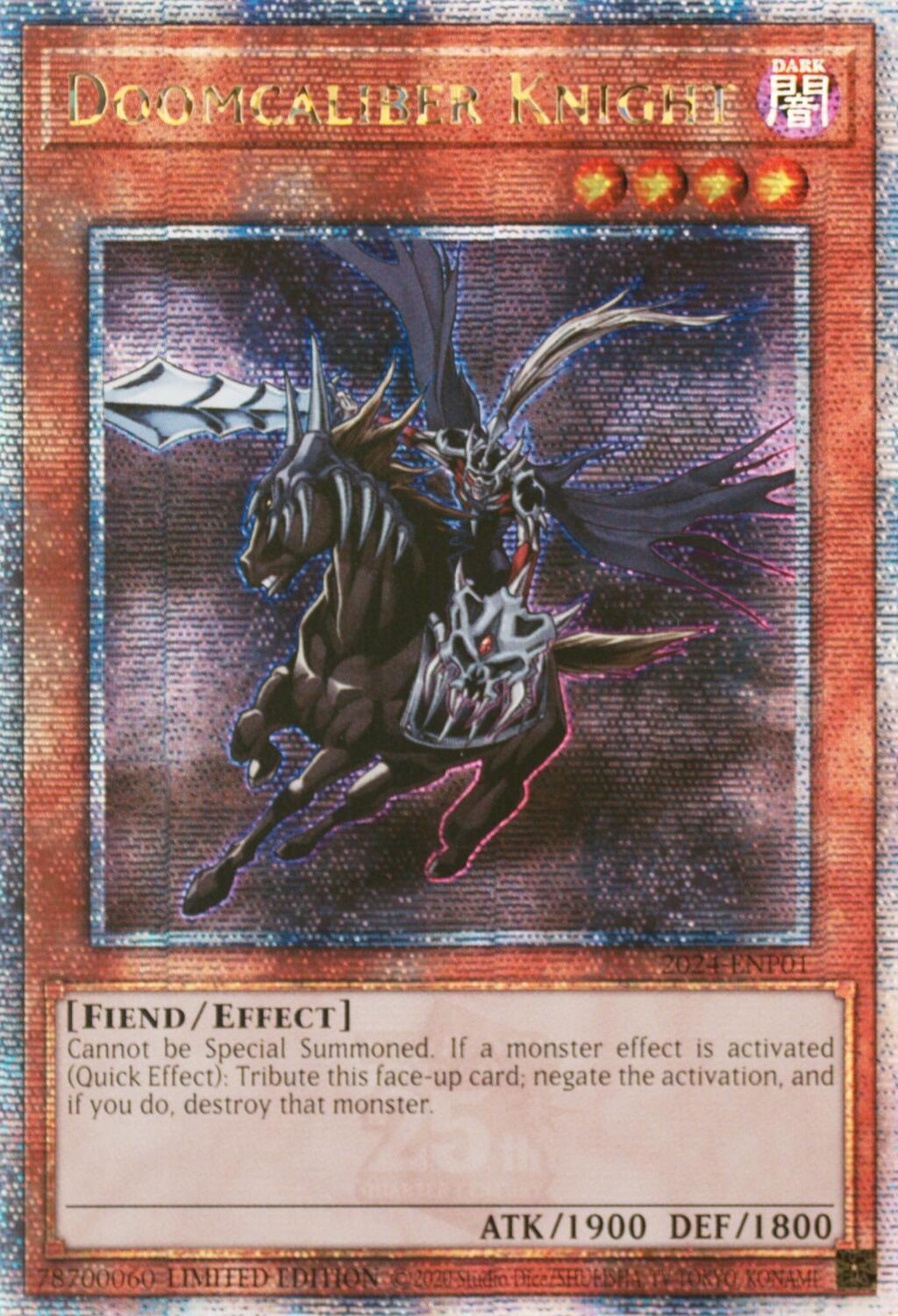 Doomcaliber Knight [2024-ENP01] Quarter Century Secret Rare - Yu-Gi-Oh! - Card Brawlers | Quebec | Canada |