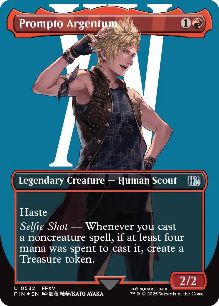 Prompto Argentum (Borderless) (Surge Foil) [FINAL FANTASY] - Magic: The Gathering - Card Brawlers | Quebec | Canada |