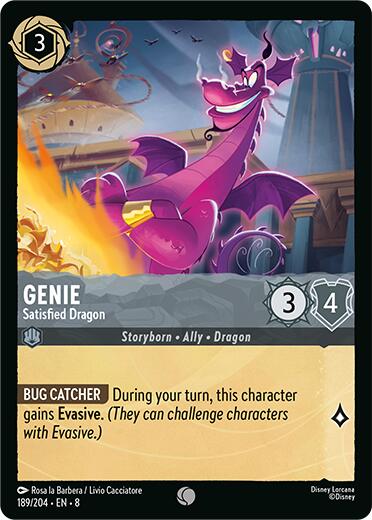 Genie - Satisfied Dragon (189/204) [Reign of Jafar] - Disney - Card Brawlers | Quebec | Canada |