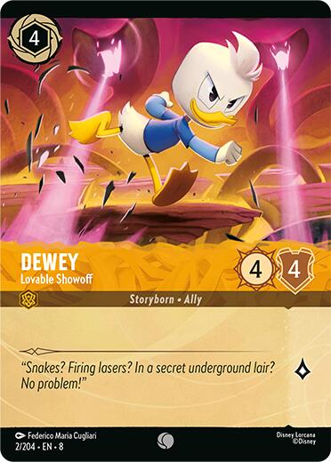 Dewey - Lovable Showoff (Cold Foil) (2/204) [Reign of Jafar] - Disney - Card Brawlers | Quebec | Canada |