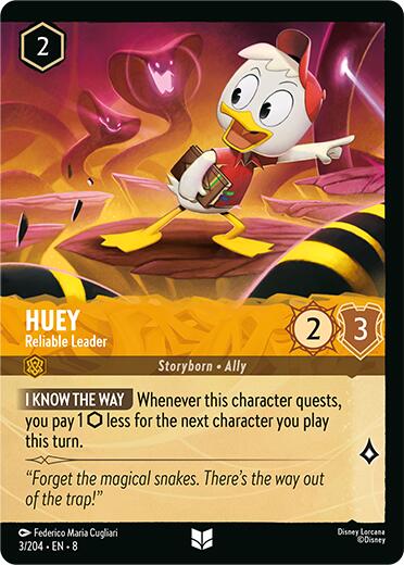Huey - Reliable Leader (Cold Foil) (3/204) [Reign of Jafar] - Disney - Card Brawlers | Quebec | Canada |