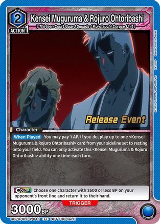Kensei Muguruma & Rojuro Ohtoribashi (UEPR/BLC-2-043) - UEX01BT BLEACH ThousandYear Blood War Vol2 Release Event Cards - UEX01BT: BLEACH: Thousand-Year Blood War Vol.2 Release Event Cards - Card Brawlers | Quebec | Canada |