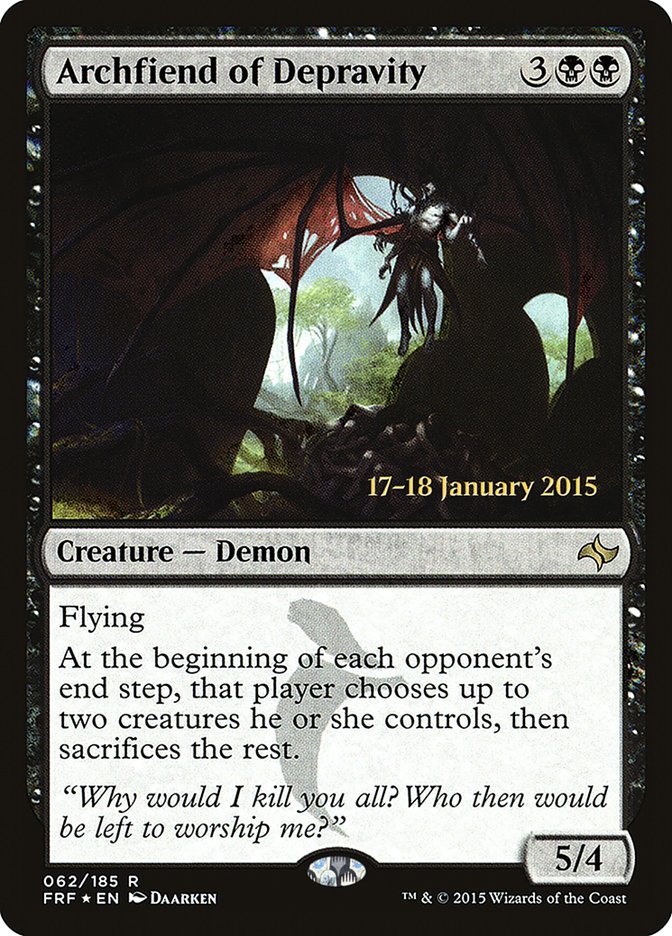 Archfiend of Depravity [Fate Reforged Prerelease Promos] - Magic: The Gathering - Card Brawlers | Quebec | Canada |