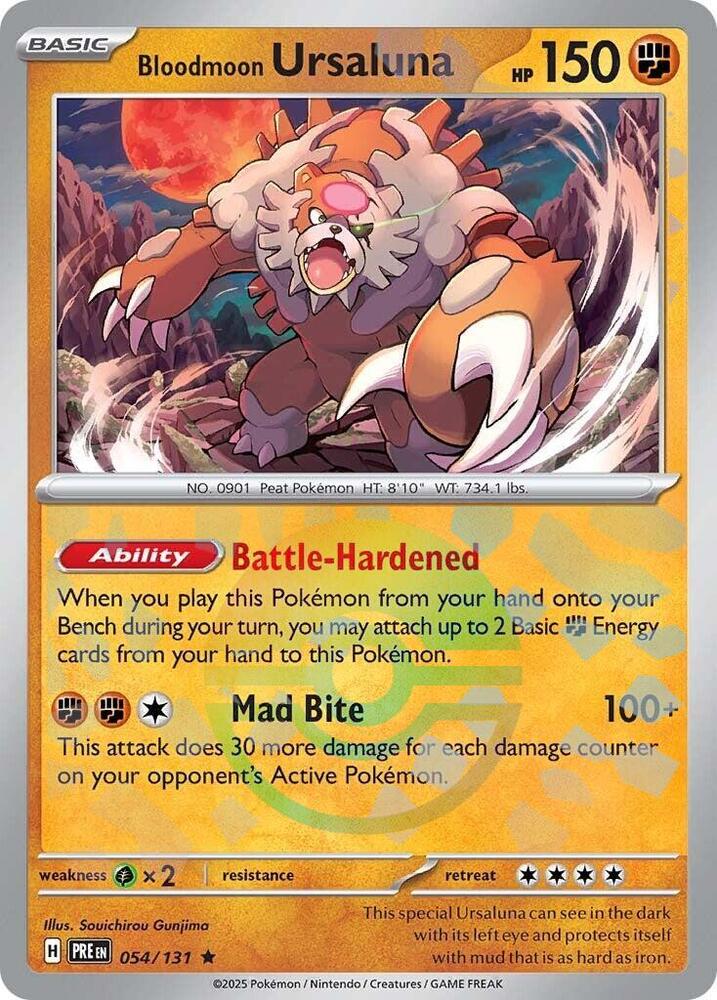 Bloodmoon Ursaluna (054/131) (Poke Ball Pattern) [Scarlet & Violet: Prismatic Evolutions] - Pokémon - Card Brawlers | Quebec | Canada |