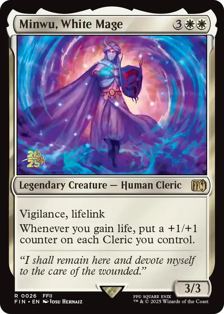 Minwu, White Mage [FINAL FANTASY Prerelease Promo] - Magic: The Gathering - Card Brawlers | Quebec | Canada |