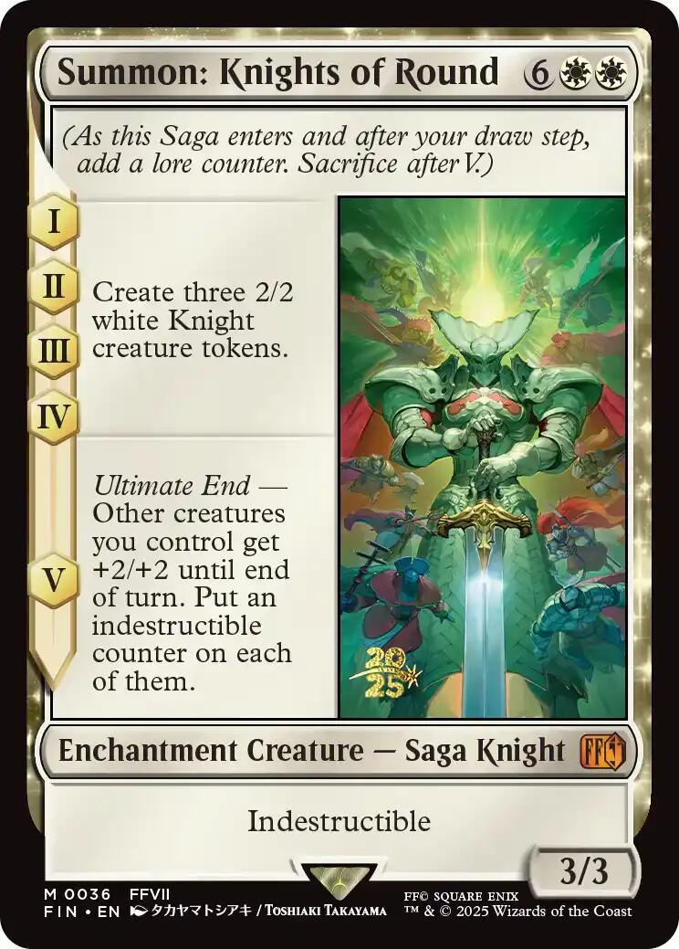 Summon: Knights of Round [FINAL FANTASY Prerelease Promo] - Magic: The Gathering - Card Brawlers | Quebec | Canada |