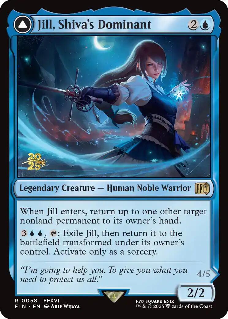Jill, Shiva's Dominant // Shiva, Warden of Ice [FINAL FANTASY Prerelease Promo] - Magic: The Gathering - Card Brawlers | Quebec | Canada |
