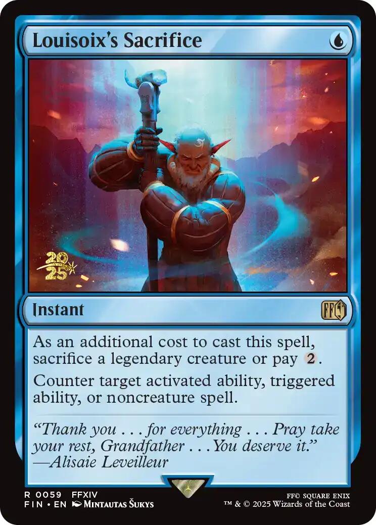 Louisoix's Sacrifice [FINAL FANTASY Prerelease Promo] - Magic: The Gathering - Card Brawlers | Quebec | Canada |