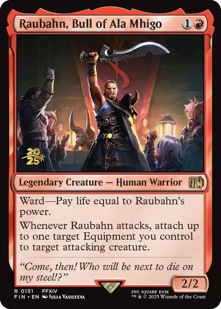 Raubahn, Bull of Ala Mhigo [FINAL FANTASY Prerelease Promo] - Magic: The Gathering - Card Brawlers | Quebec | Canada |