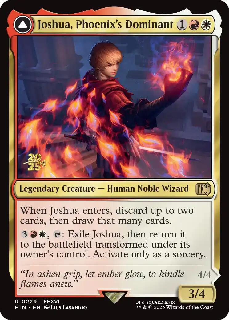 Joshua, Phoenix's Dominant // Phoenix, Warden of Fire [FINAL FANTASY Prerelease Promo] - Magic: The Gathering - Card Brawlers | Quebec | Canada |